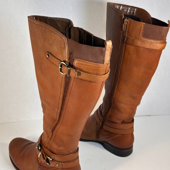 WOMEN'S BROWN LEATHER BOOTS SIZE 8 - Picture 12 of 16